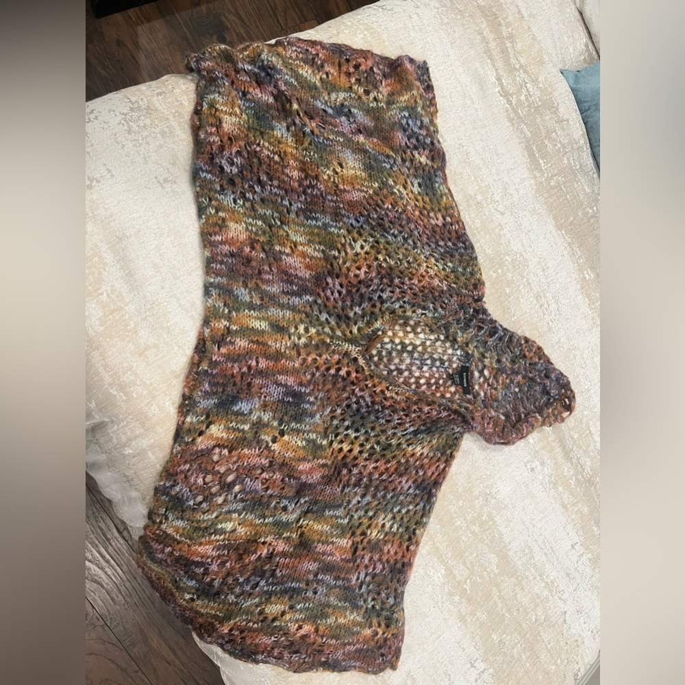 Express Open-Knit Multicolor Shrug / Scarf - Size Large